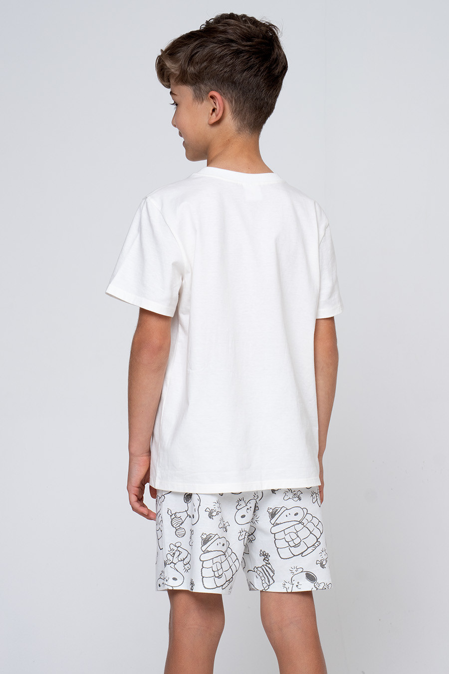 PIJAMA CURTO JUVENIL MASCULINO ALGODÃO - SNOOPY COLOR