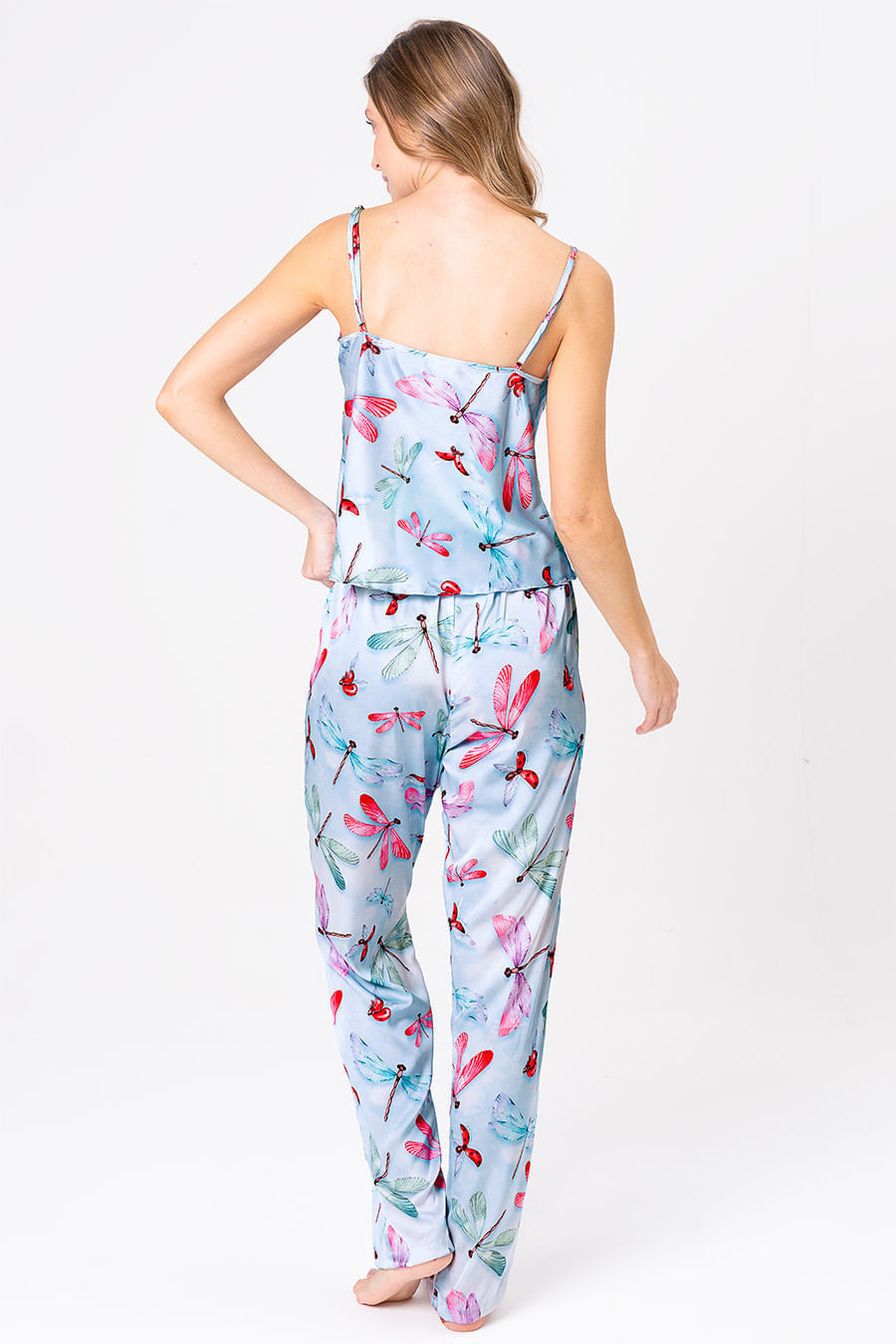 PIJAMA ACETINADO DE ALÇAS - LIBÉLULA PIJAMA ACETINADO DE ALÇAS - LIBÉLULA