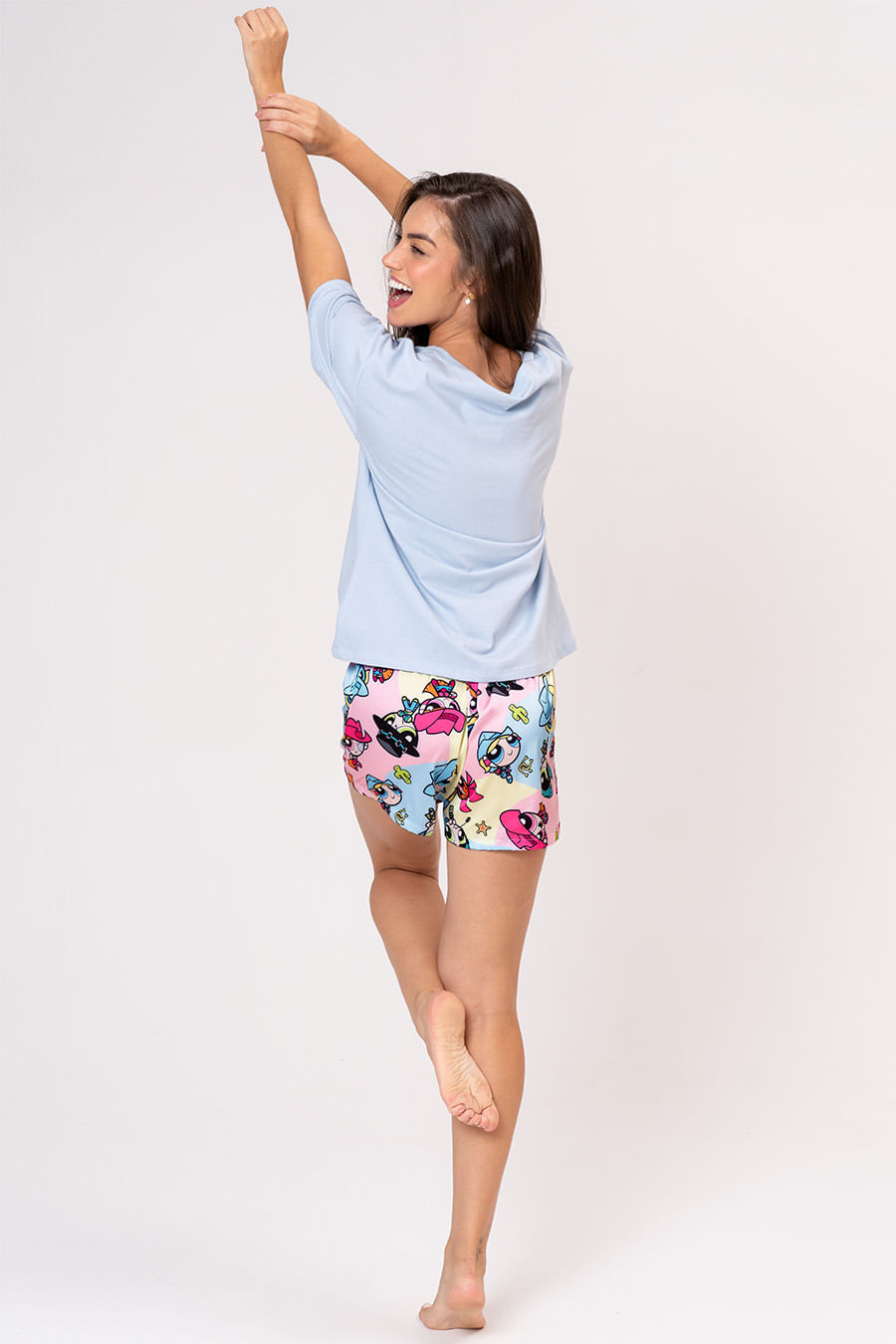 PIJAMA CURTO FEMININO LINDINHA - SUPERPODEROSAS COW GIRLS PIJAMA CURTO FEMININO LINDINHA - SUPERPODEROSAS COW GIRLS