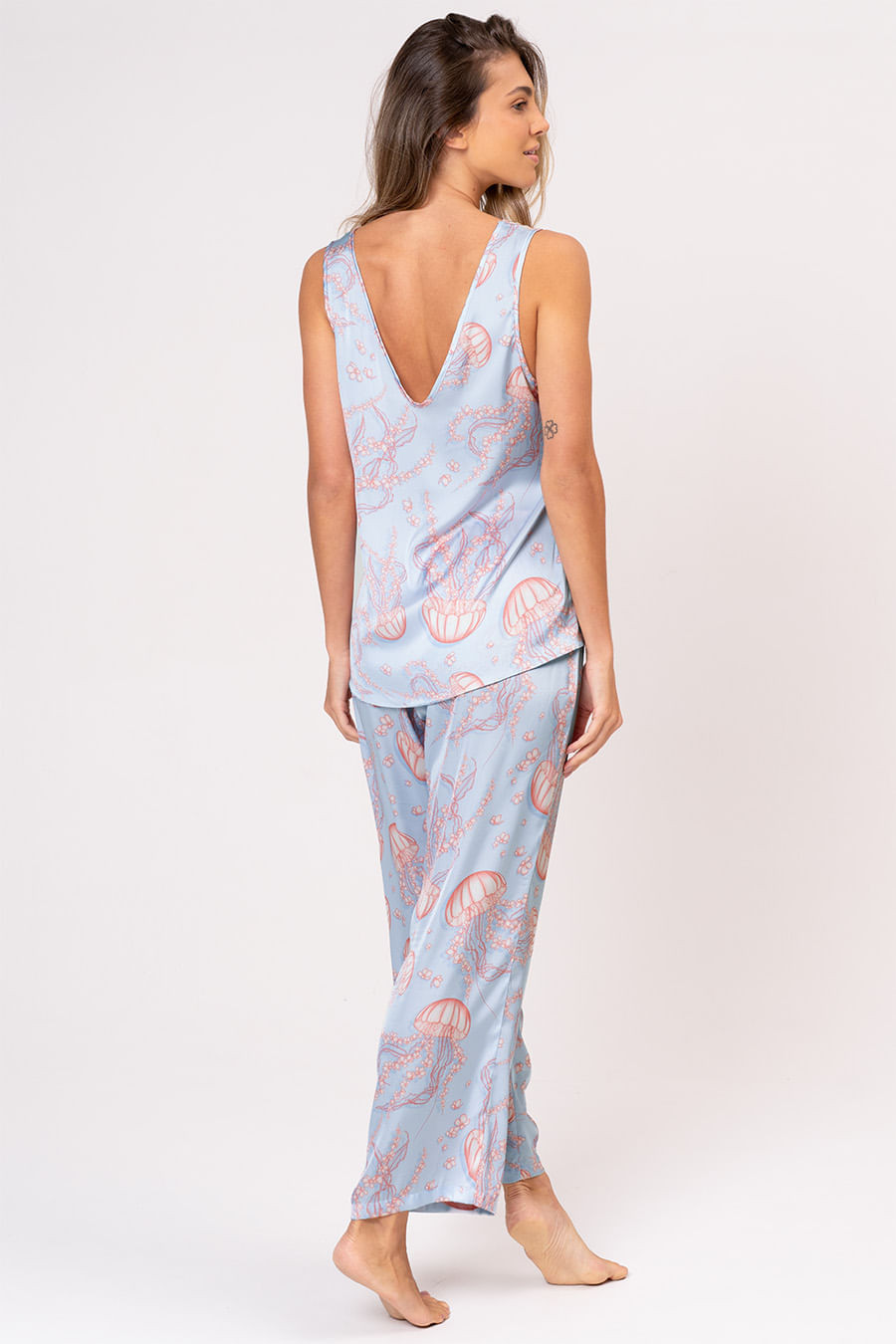 PIJAMA LONGO REGATA ACETINADO - BALLET DAS ÁGUAS PIJAMA LONGO REGATA ACETINADO - BALLET DAS ÁGUAS