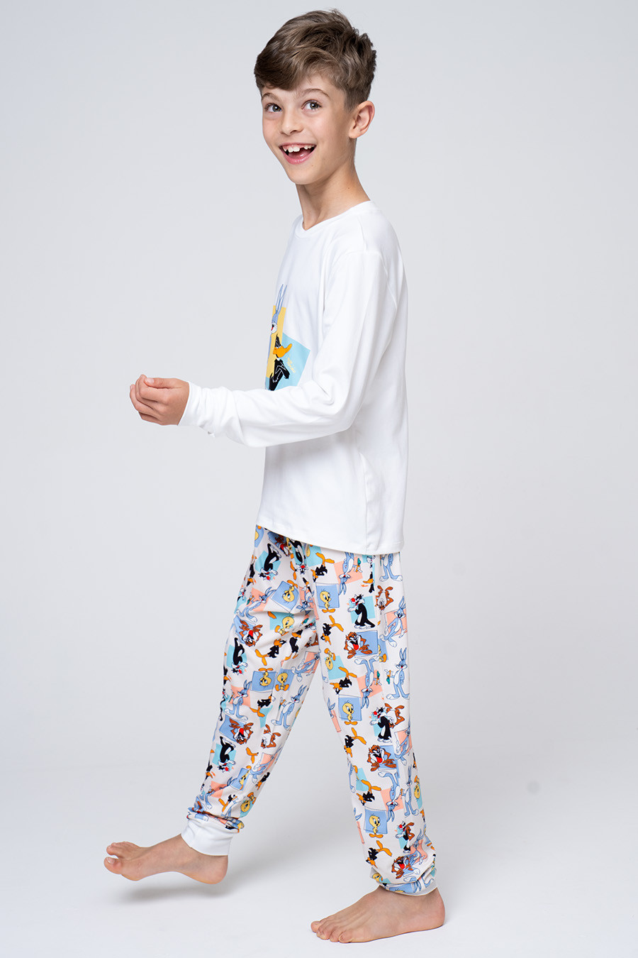 PIJAMA JUNVEIL UNISSEX ESTAMPADO - LOONEY BOX PIJAMA JUNVEIL UNISSEX ESTAMPADO