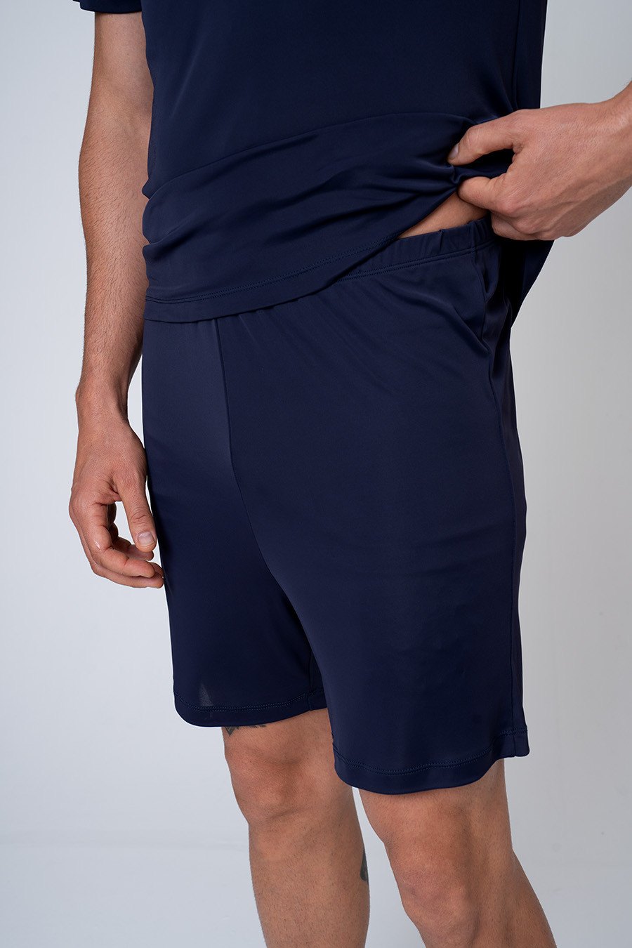 KIT PIJAMA DE PLUME CURTO E ROBE DE SOFT AZUL DETALHE PIJAMA