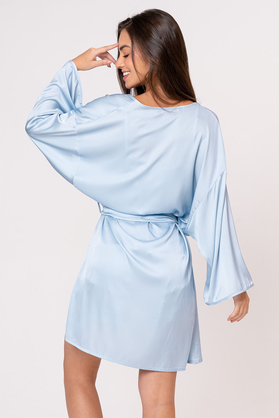 ROBE ACETINADO - CLÁSSICOS ACETINADOS LIGHT BLUE ROBE ACETINADO - CLÁSSICOS ACETINADOS LIGHT BLUE