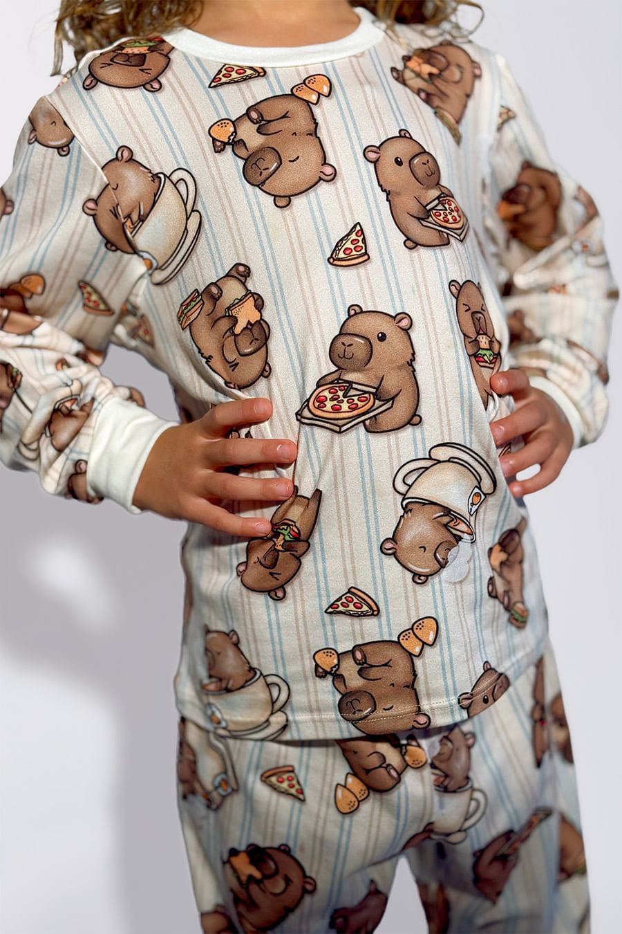 PIJAMA LONGO INFANTIL UNISSEX - CAPIVARAS PIJAMA LONGO INFANTIL UNISSEX - CAPIVARAS