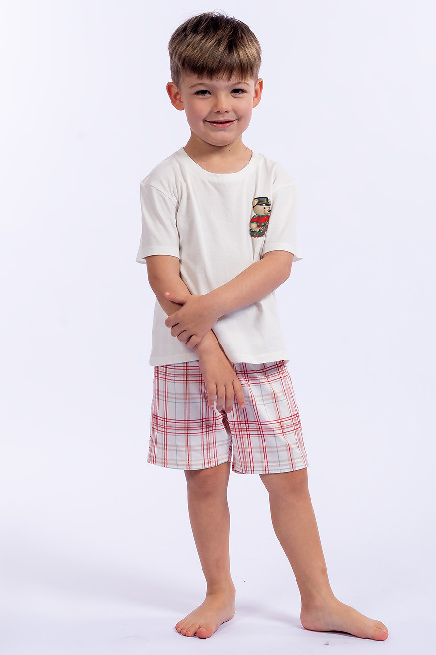 PIJAMA CURTO INFANTIL MENINO XADRE - ABRAÇO DE URSO PIJAMA CURTO INFANTIL MENINO XADRE - ABRAÇO DE URSO