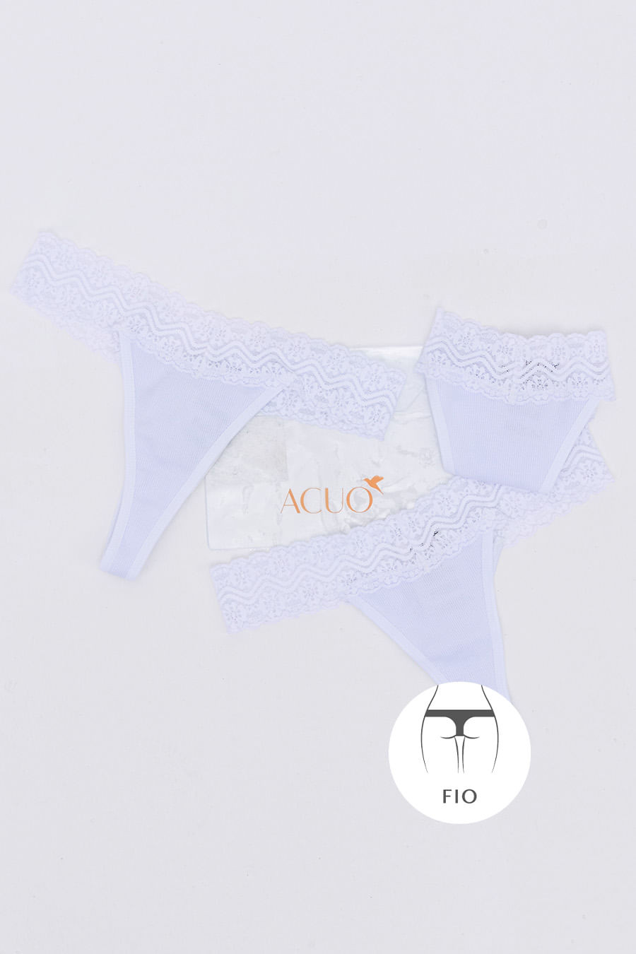 KIT CALCINHAS BRANCO ALGODÃO FIO - ETERNO LINGERIE KIT CALCINHAS BRANCO ALGODÃO FIO - ETERNO LINGERIE