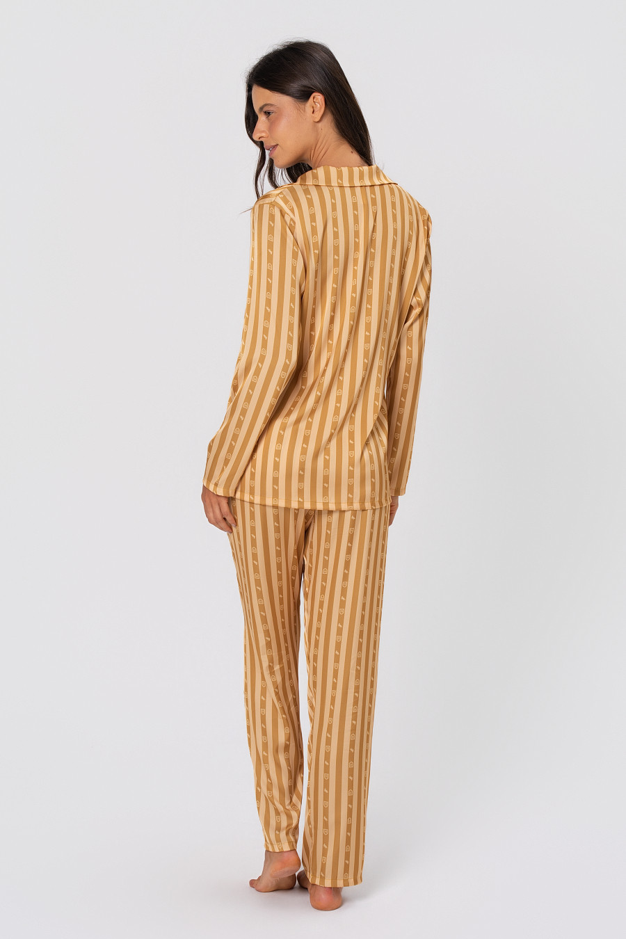 PIJAMA LONGO AMERICANO ACETINADO LUFA - LUFA COSTAS