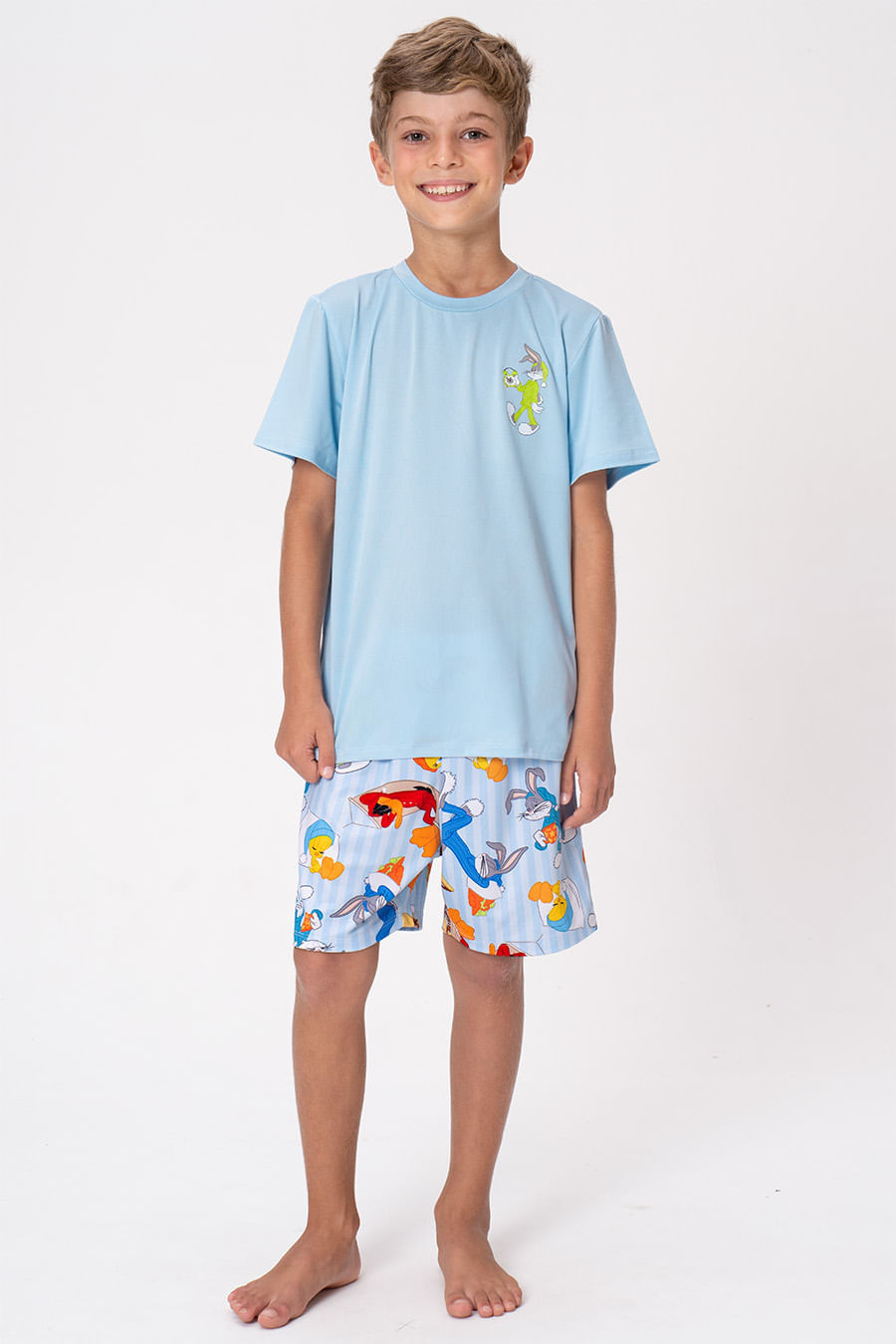 PIJAMA CURTO JUVENIL MENINO - LOONEY NIGHT PIJAMA CURTO JUVENIL MENINO - LOONEY NIGHT