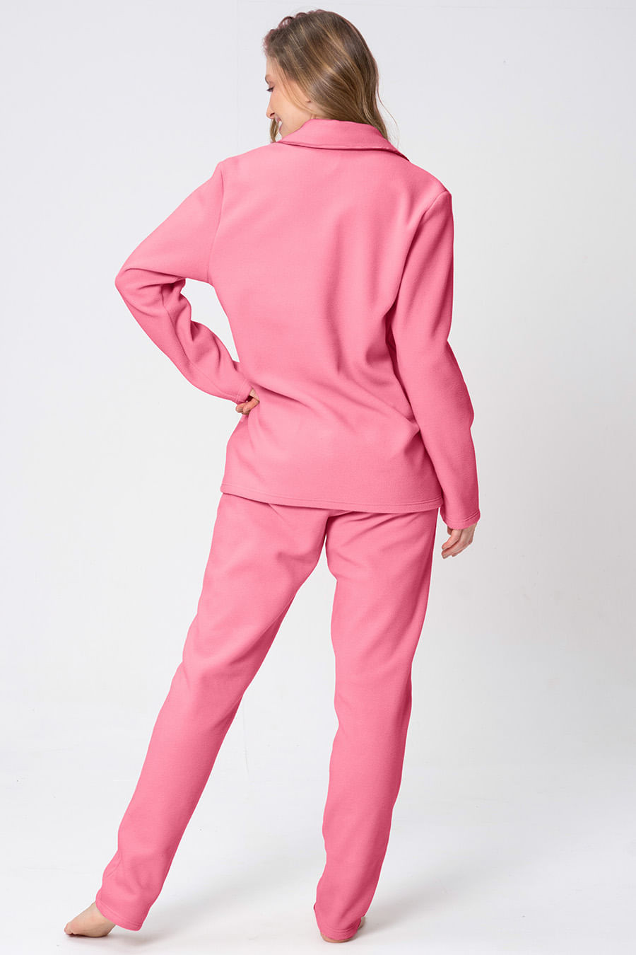PIJAMA LONGO DE BOTÕES - CLÁSSICOS SOFT PINK ROSÊ PIJAMA LONGO DE BOTÕES - CLÁSSICOS SOFT PINK ROSÊ