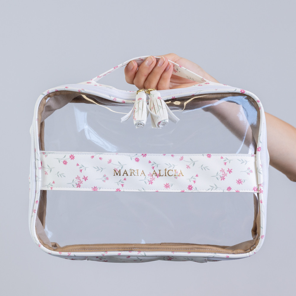 Necessaire Nena M Estampa Flor Necessaire Nena M Estampa Flor