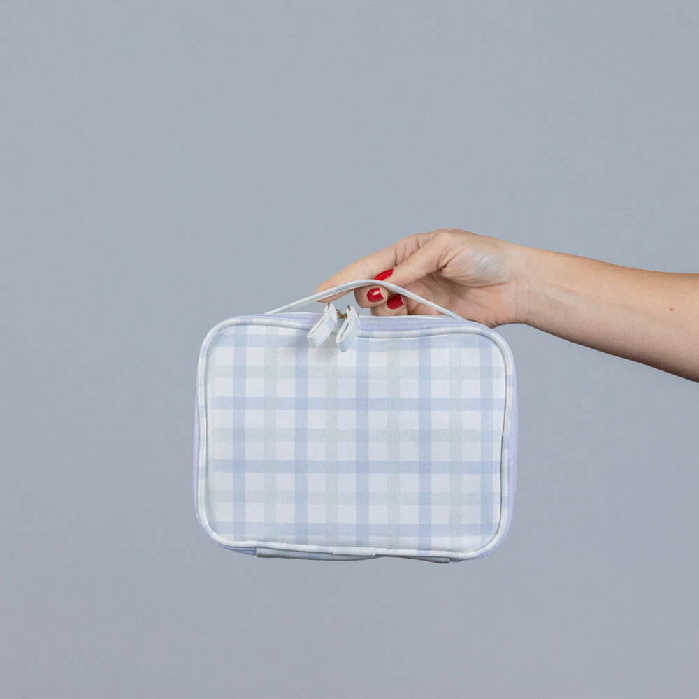 Necessaire Lia Infantil Estampa Xadrez Necessaire Lia Infantil Estampa Xadrez
