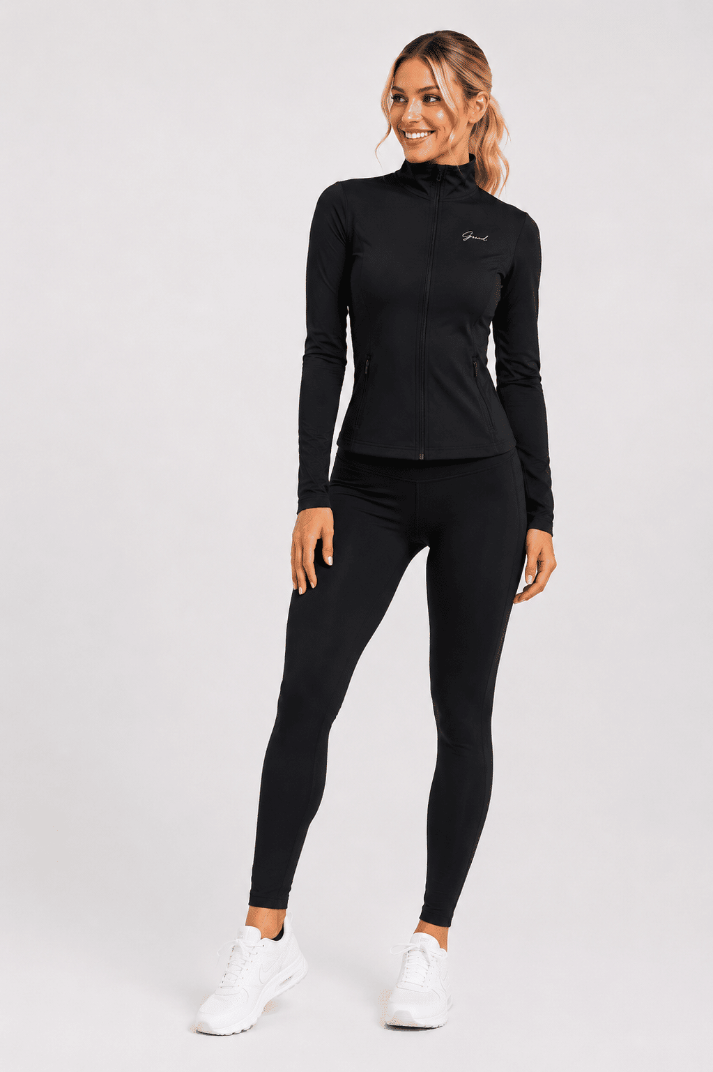 Jaqueta preta feminina fitness - GRIND FORGED Jaqueta preta feminina fitness - GRIND FORGED