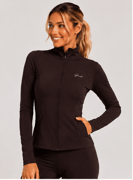 Jaqueta marrom feminina fitness - GRIND FORGED Jaqueta marrom feminina fitness - GRIND FORGED