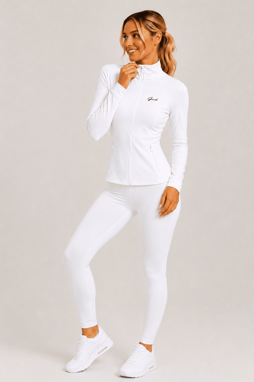 Jaqueta off-white feminina fitness - GRIND FORGED Jaqueta off-white feminina fitness - GRIND FORGED