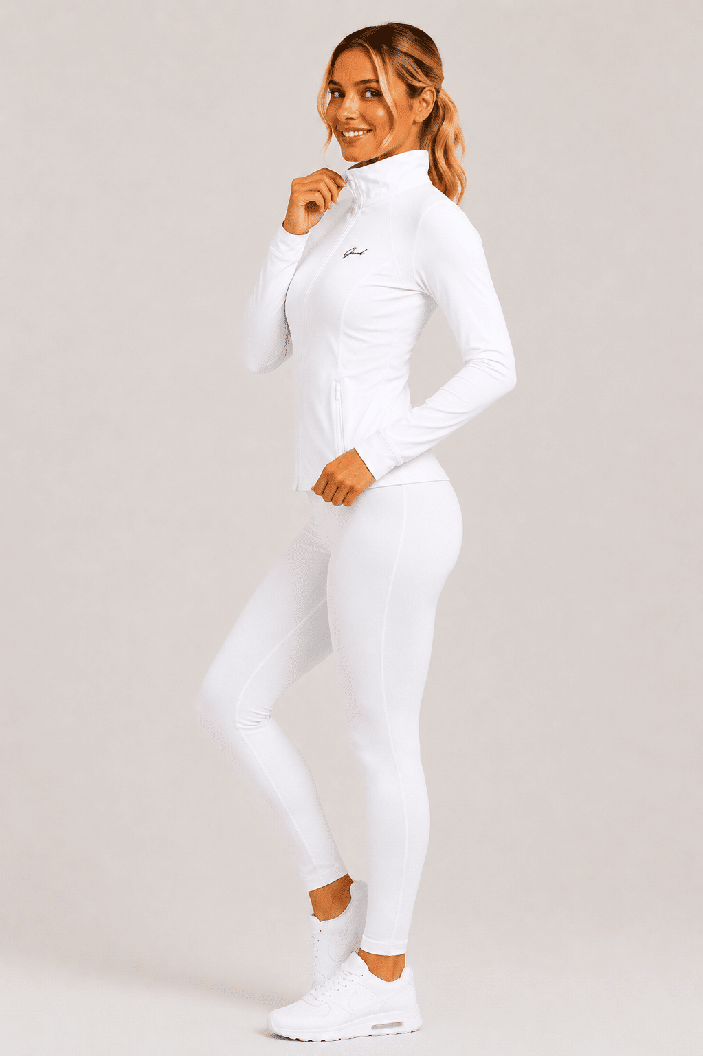 Jaqueta off-white feminina fitness - GRIND FORGED Jaqueta off-white feminina fitness - GRIND FORGED