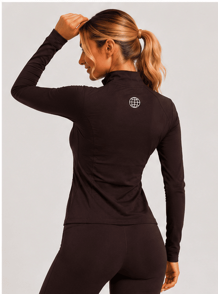 Jaqueta marrom feminina fitness - GRIND FORGED Jaqueta marrom feminina fitness - GRIND FORGED
