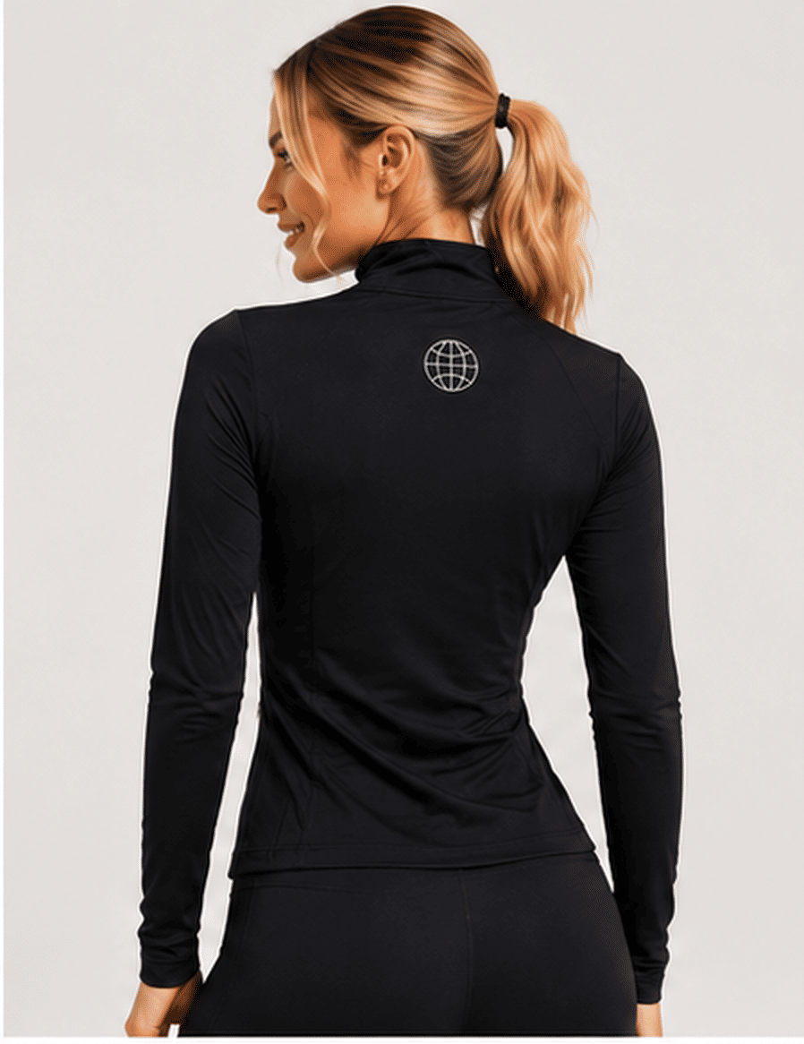 Jaqueta preta feminina fitness - GRIND FORGED Jaqueta preta feminina fitness - GRIND FORGED
