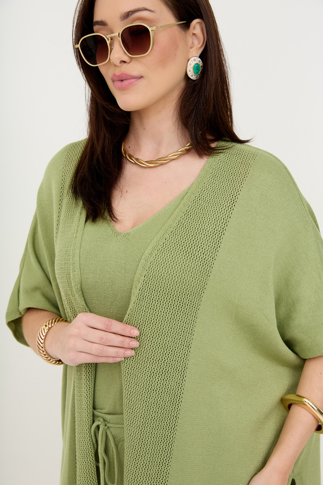 Trijunto com Calça em Tricot Valência - Verde Trijunto com Calça em Tricot Valência - Verde