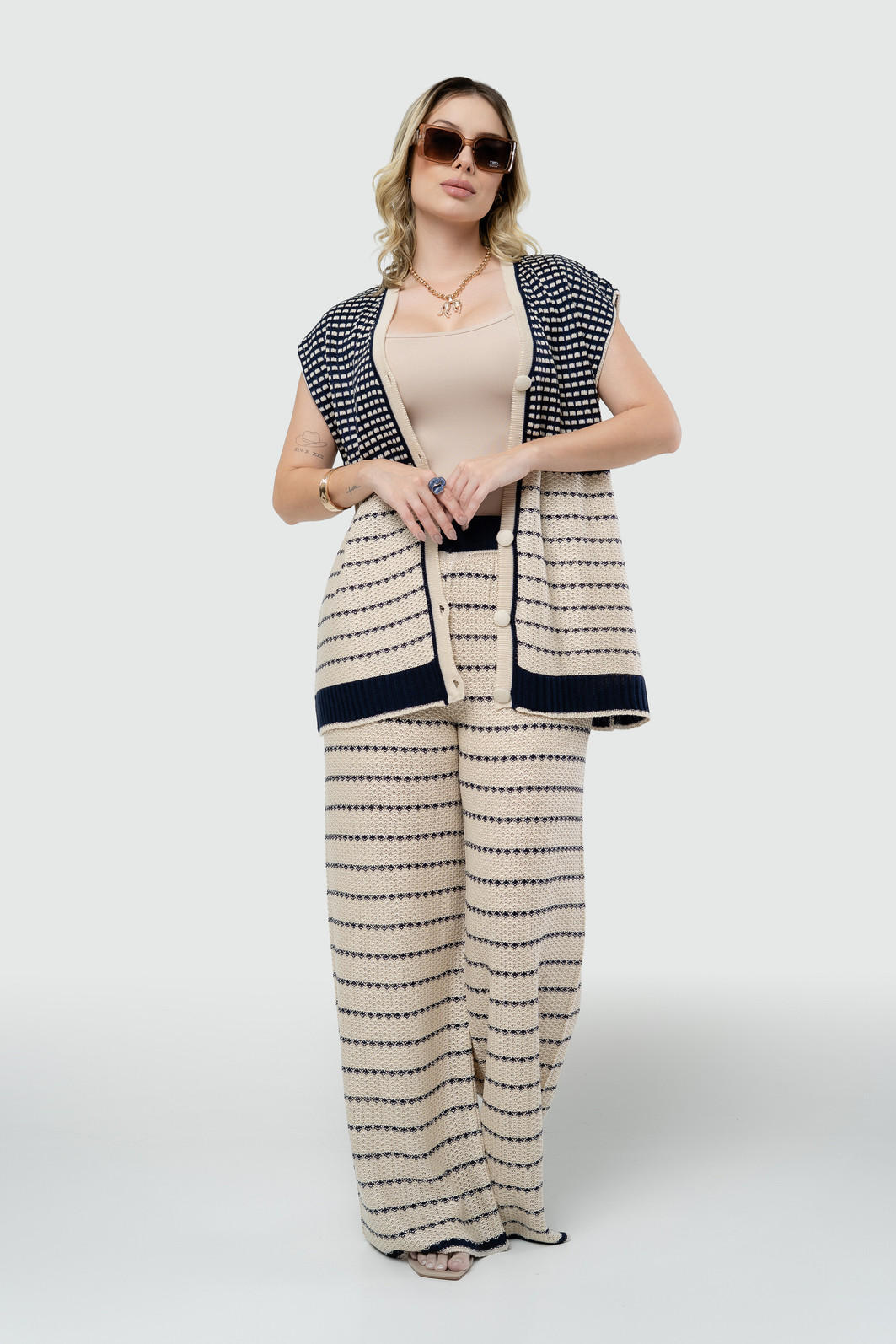 Regata de Alça Poliamida Bege Regata de Alça Poliamida Bege