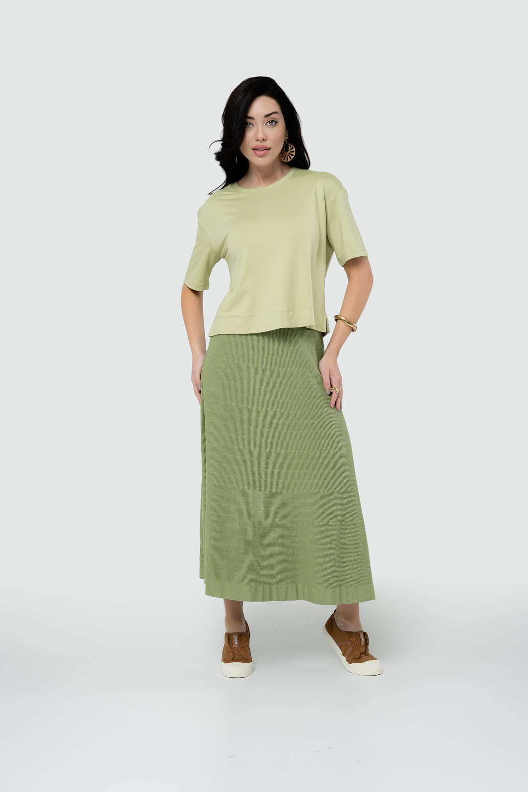 Blusa Oversized com Manga - Verde Blusa Oversized com Manga - Verde