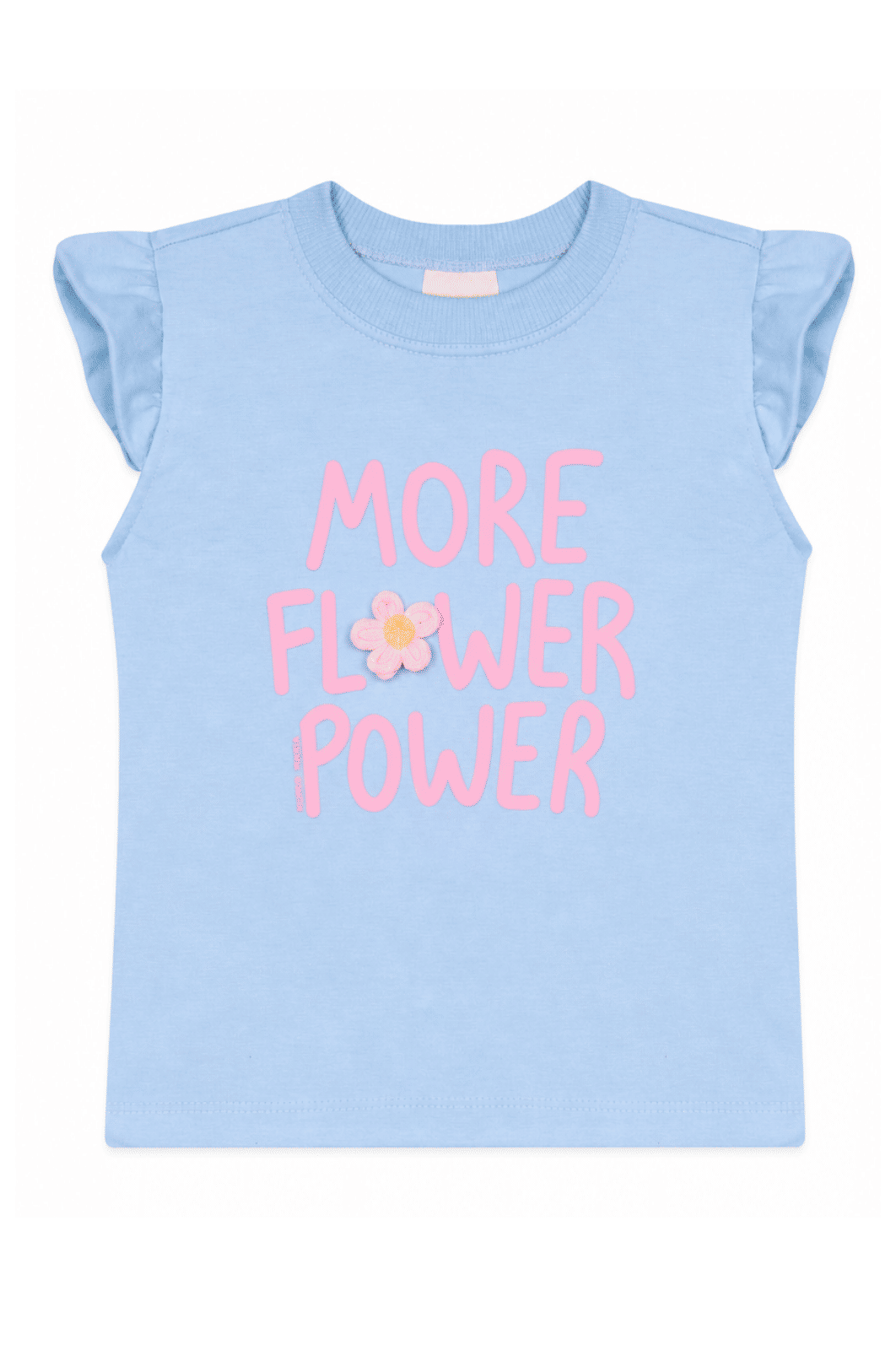 Blusa infantil menina malha algodão babado verão Blusa infantil menina malha algodão babado verão