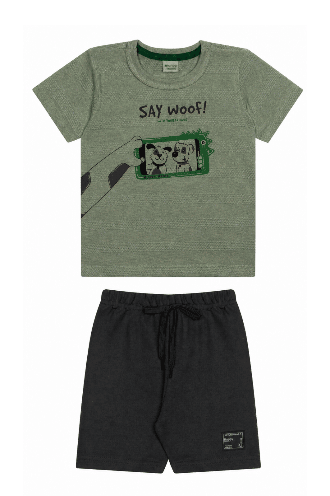 Conjunto verão infantil menino camiseta malha e bermuda moletinho Conjunto verão infantil menino camiseta malha e bermuda moletinho