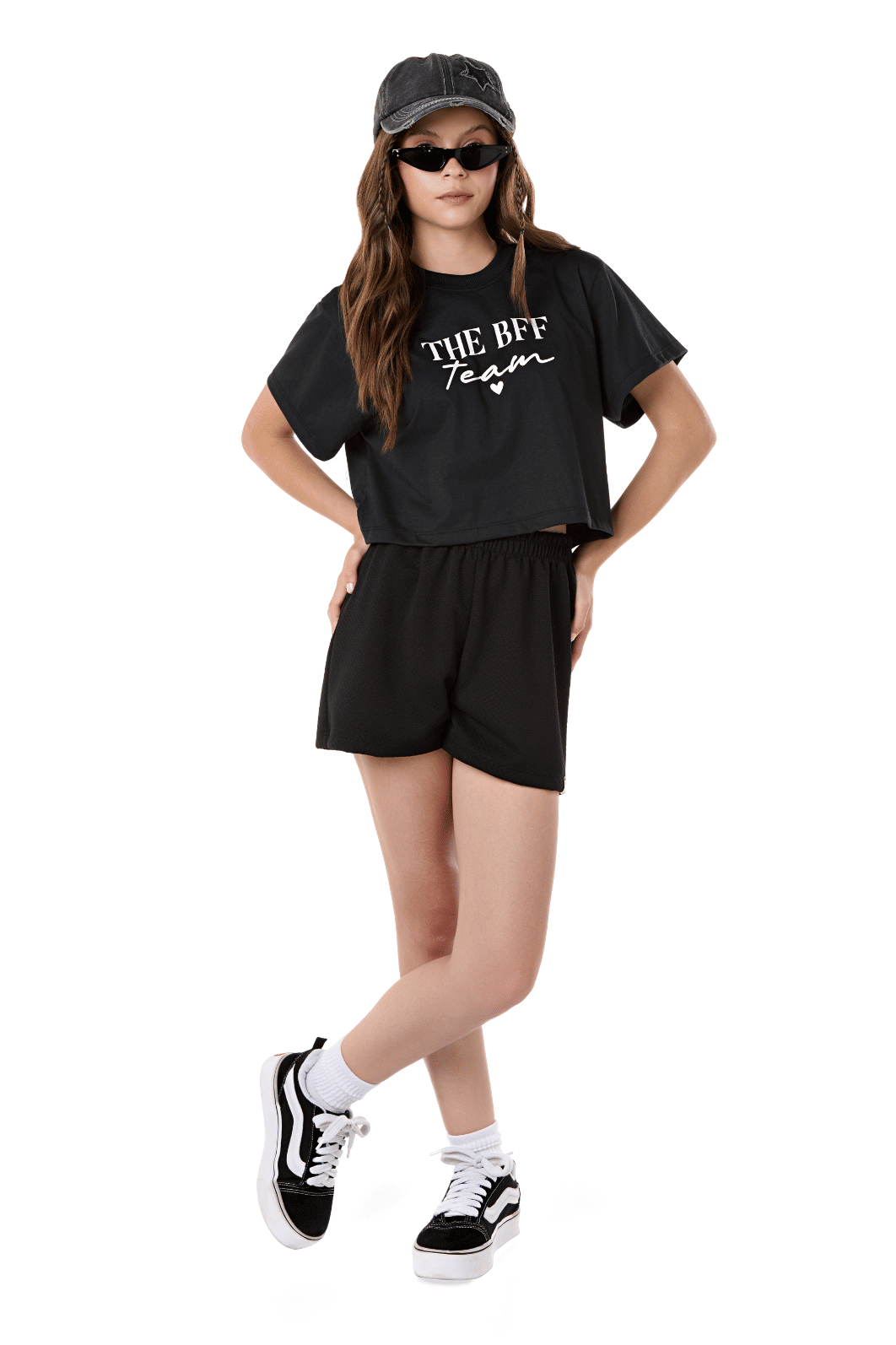 Conjunto menina blusa meia malha e shorts malha dama juvenil verão Conjunto menina blusa meia malha e shorts malha dama juvenil verão