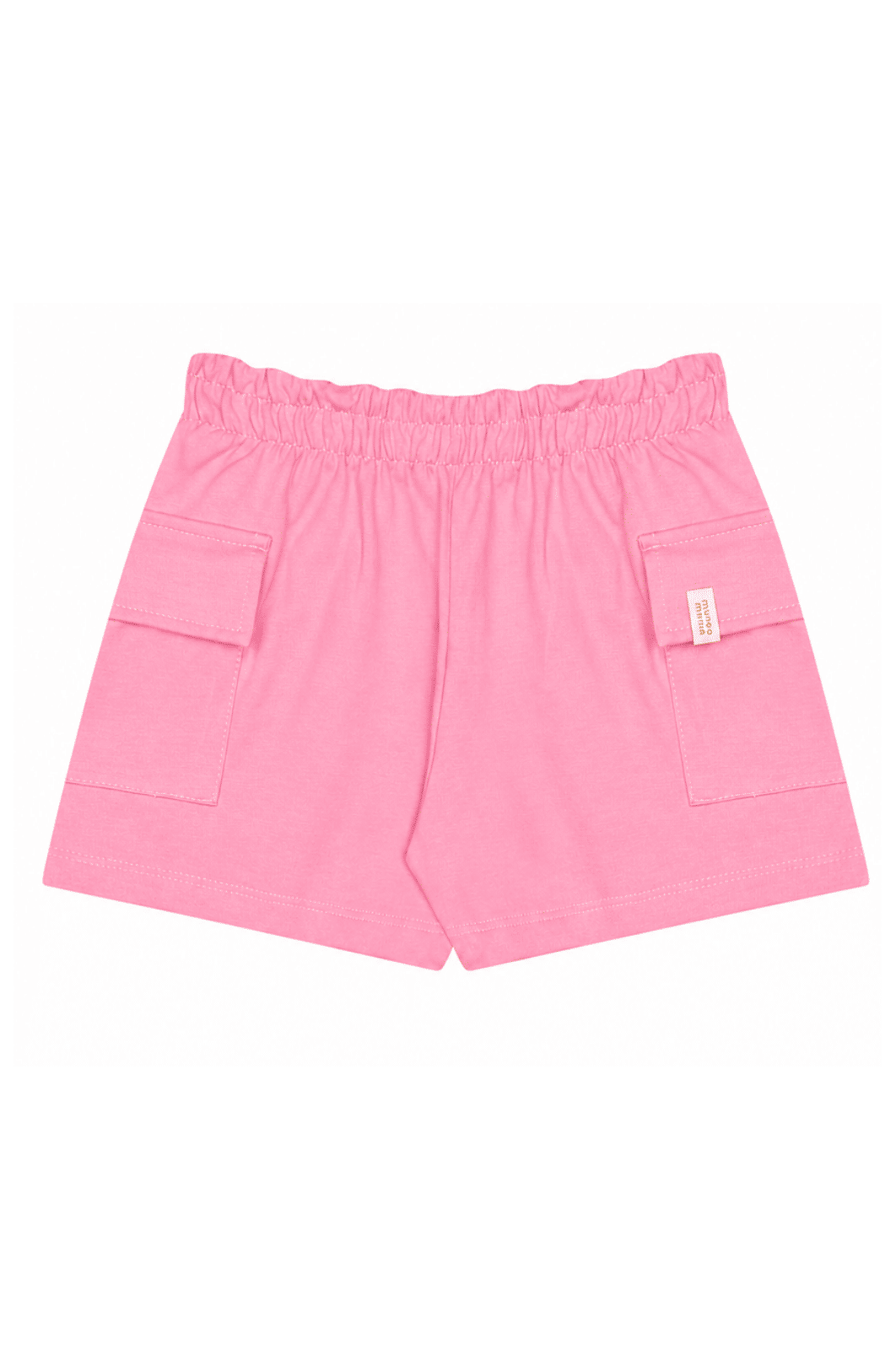 Bermuda Shorts Infantil Menina Moletinho Cargo Com Elástico Bermuda Shorts Infantil Menina Moletinho Cargo Com Elástico