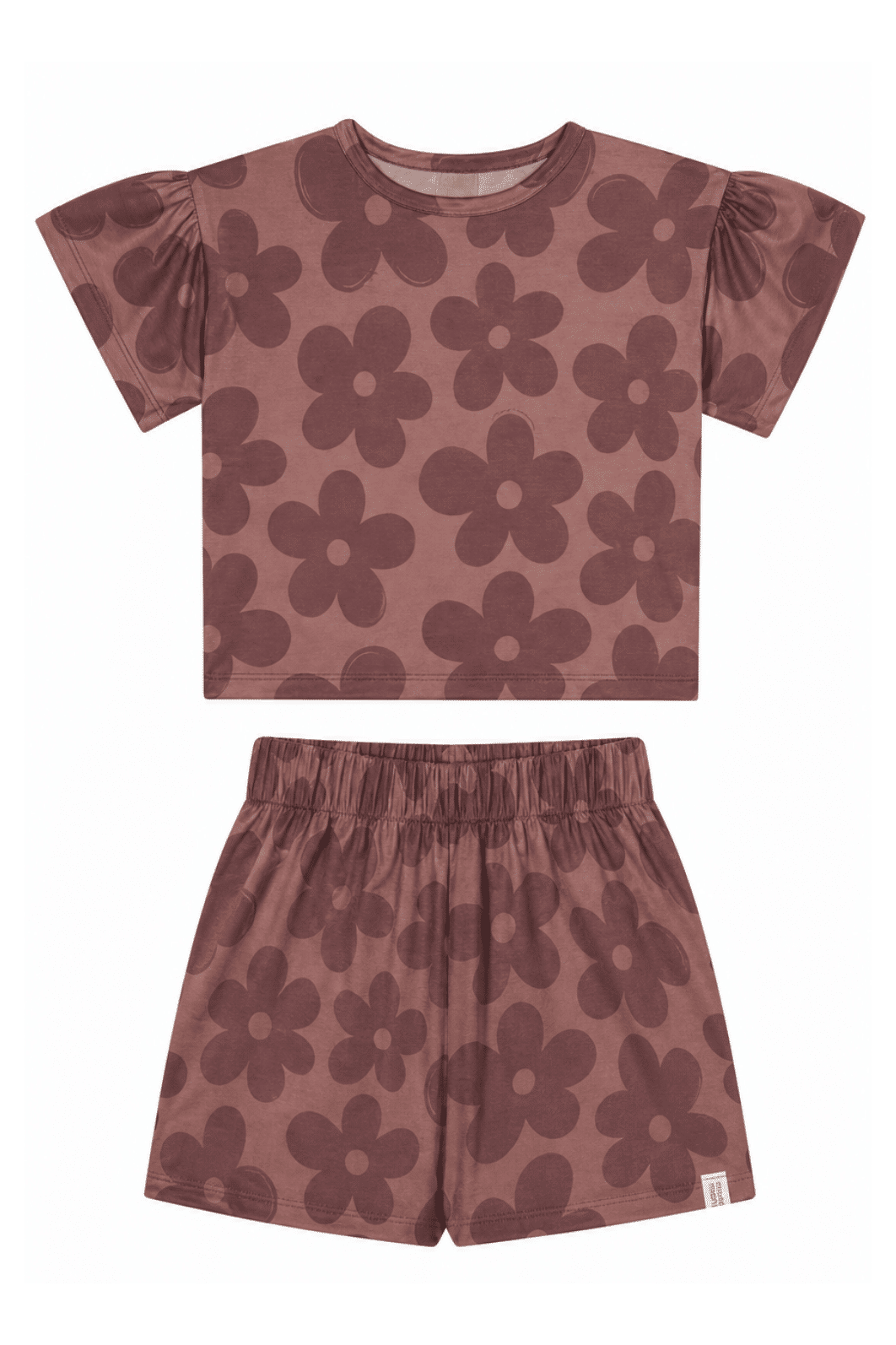 Conjunto infantil menina estampado blusa e shorts malha bally. Conjunto infantil menina estampado blusa e shorts malha bally.