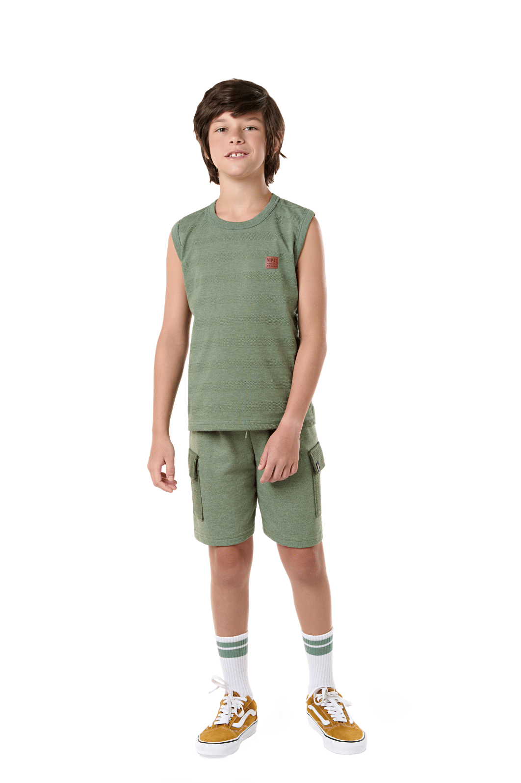 Bermuda Moletinho infantil Menino Bolso Cargo Lateral Bermuda Moletinho infantil Menino Bolso Cargo Lateral