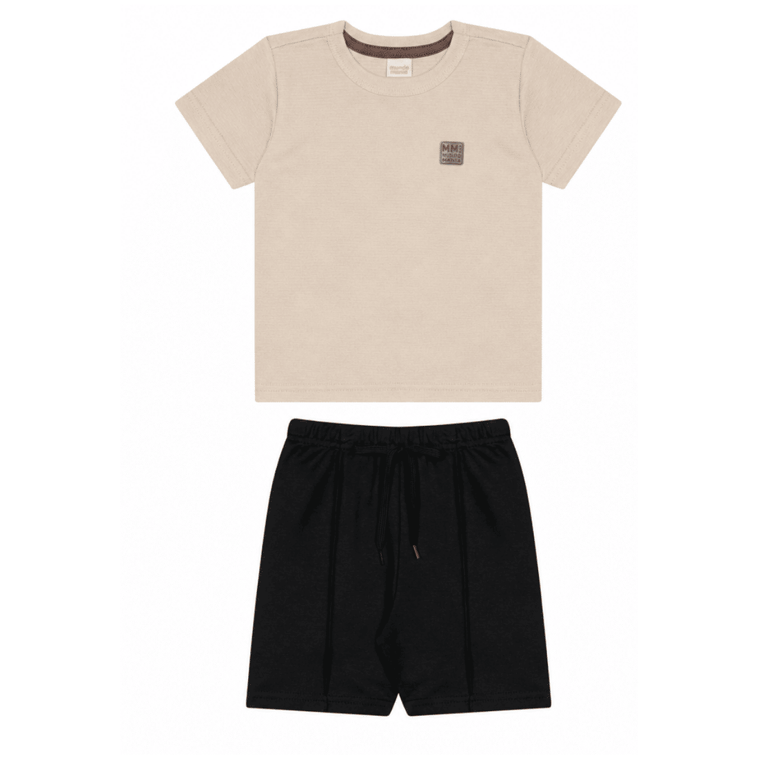 Conjunto infantil menino camiseta malha com termo e bermuda moletinho Conjunto infantil menino camiseta malha com termo e bermuda moletinho