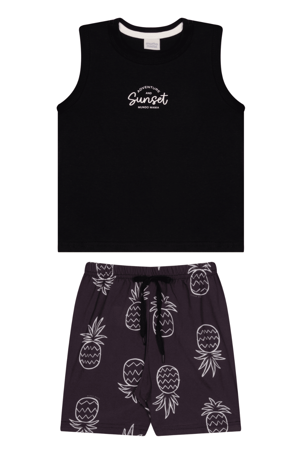 Conjunto infantil menino regata malha e bermuda tactel Conjunto infantil menino regata malha e bermuda tactel