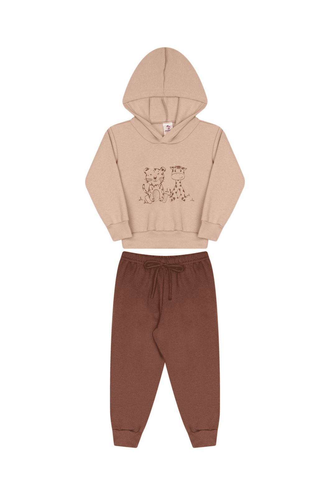 CJ.PP MOL C/ BLUSÃO DE CAPUZ  E CALÇA C/ PUNHO E CORDÃO