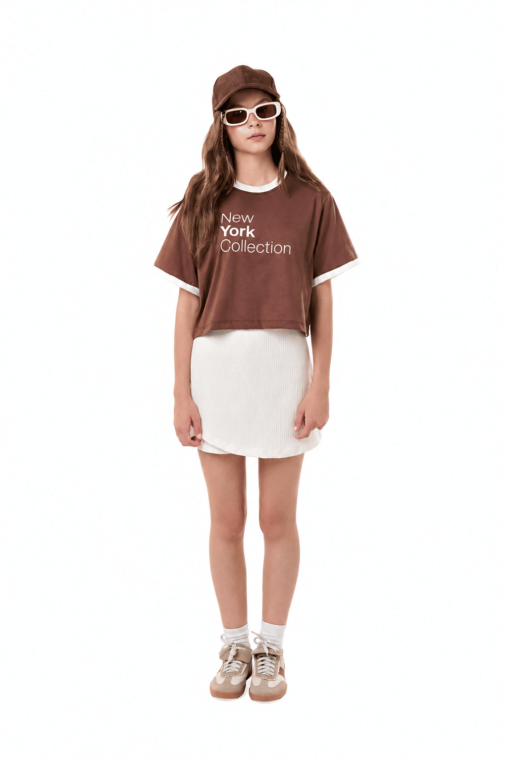 Shorts Saia Juvenil Menina Malha Anarruga Algodão Shorts Saia Juvenil Menina Malha Anarruga Algodão