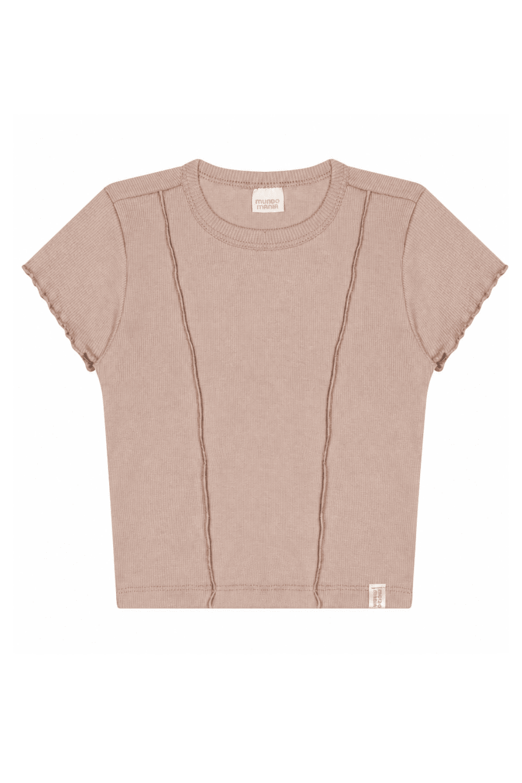 Blusa feminina de ribana infantil com recorte Blusa feminina de ribana infantil com recorte