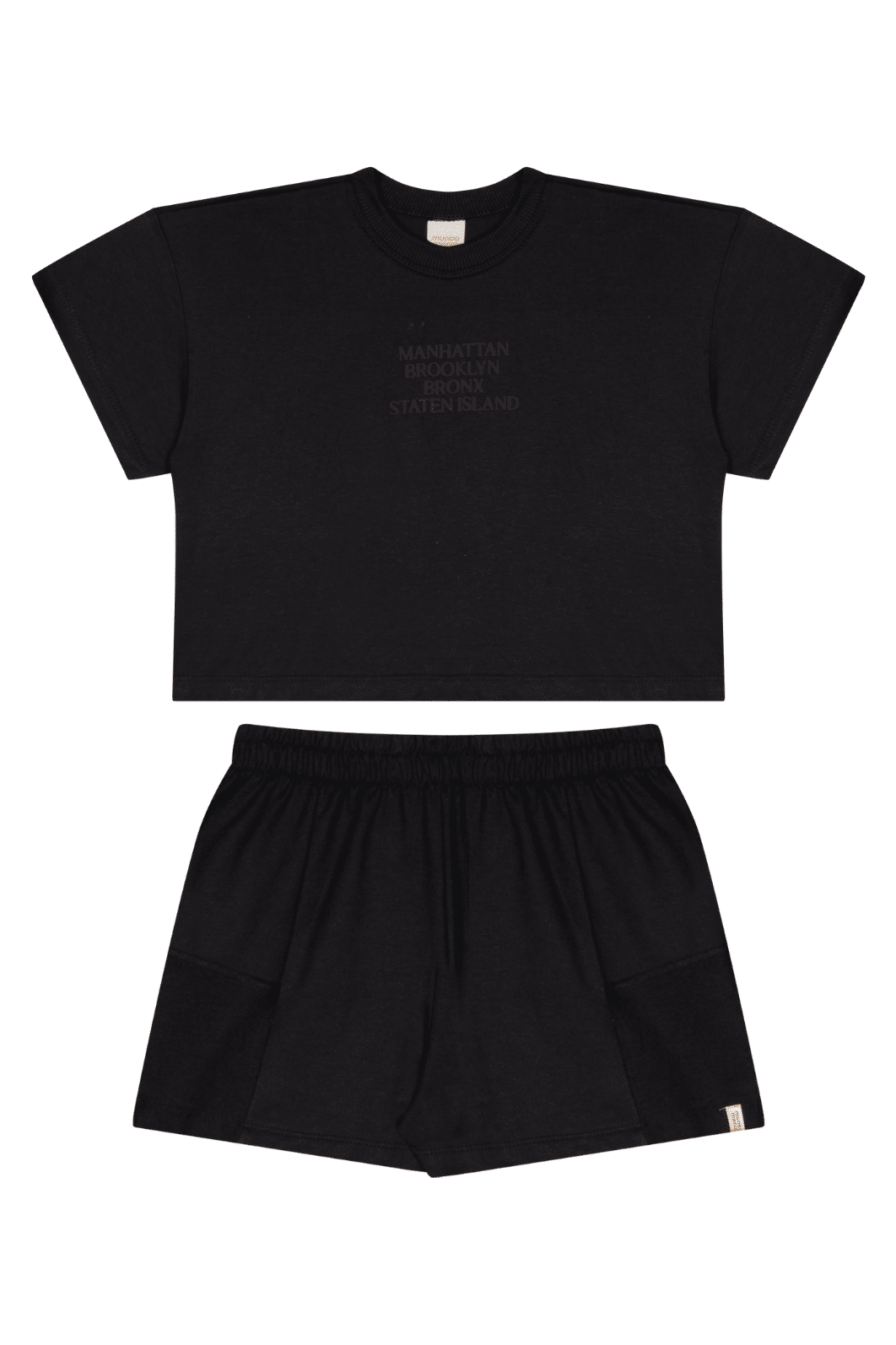 Conjunto juvenil menina blusa malha e shorts moletinho Conjunto juvenil menina blusa malha e shorts moletinho