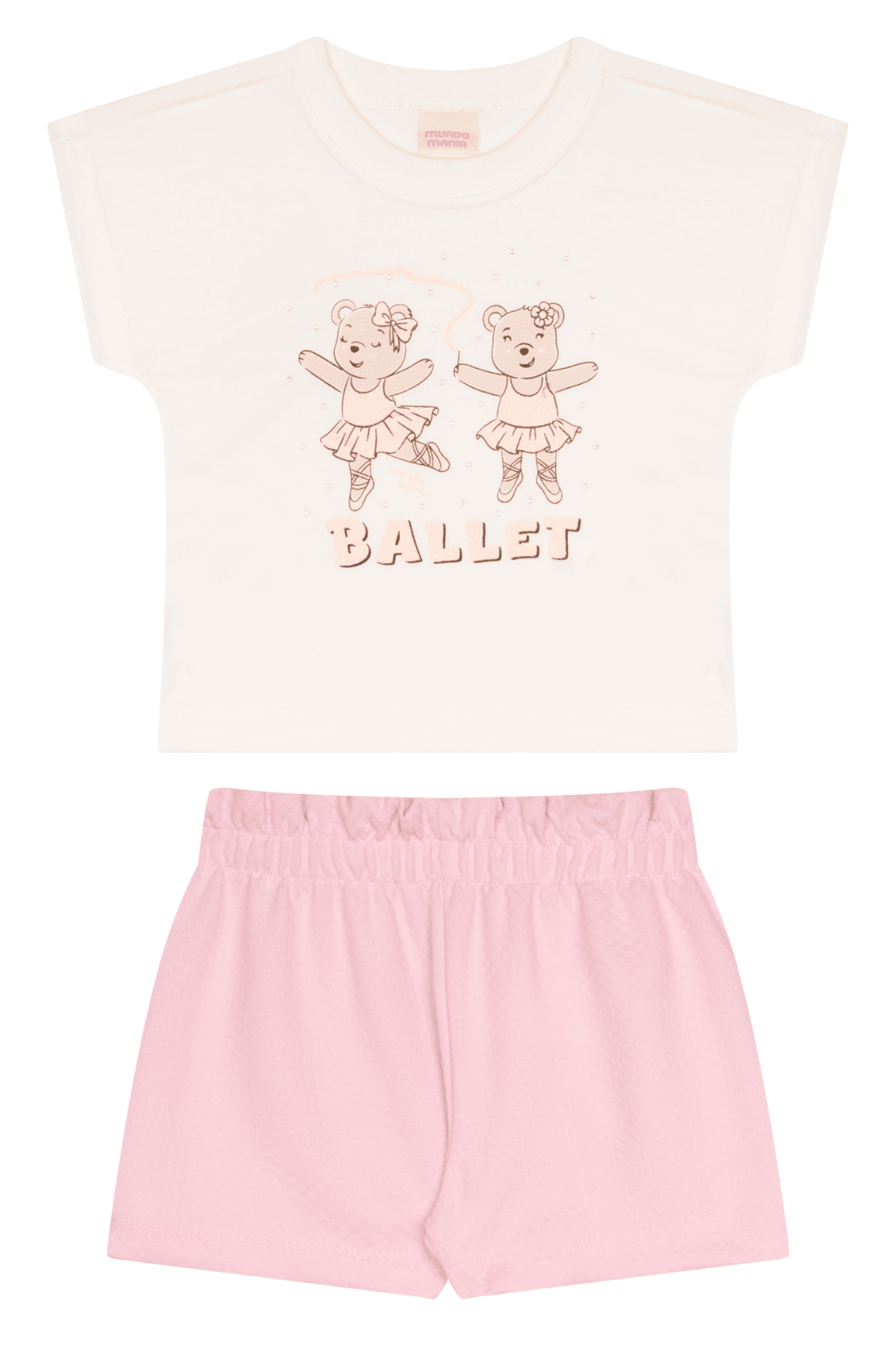 Conjunto Infantil menina verão regata lisa e short saia listrada Conjunto Infantil menina verão regata lisa e short saia listrada