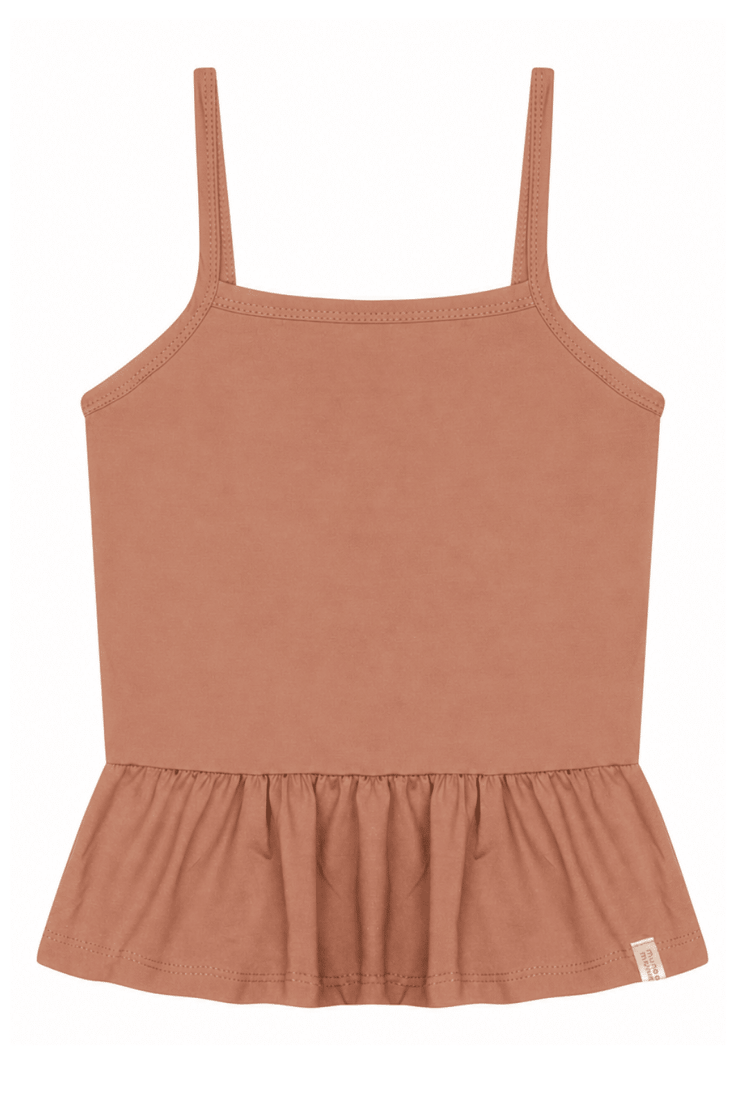 Blusa Juvenil Menina Meia Malha Algodão Alça e Babado Blusa Juvenil Menina Meia Malha Algodão Alça e Babado