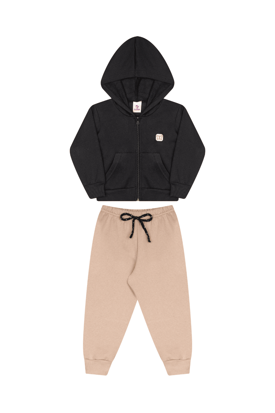 CJ.PP MOL C/ JAQUETA C/ TERMO, CAPUZ E BOLSO CANGURU E CALÇA C/ PUNHO E CORDÃO