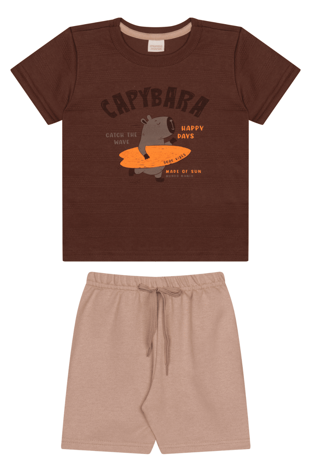 Conjunto infantil menino camiseta malha e bermuda recorte moletinho Conjunto infantil menino camiseta malha e bermuda recorte moletinho