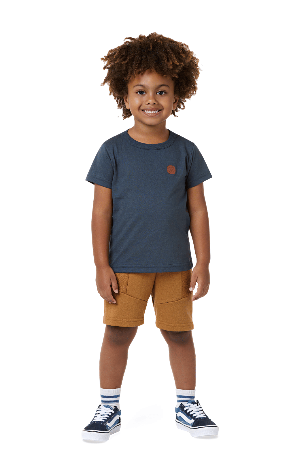 CJ.PP CAMISETA M/M C/ REF E TERMO E BERMUDA MOL C/ RECORTES E CORDÃO