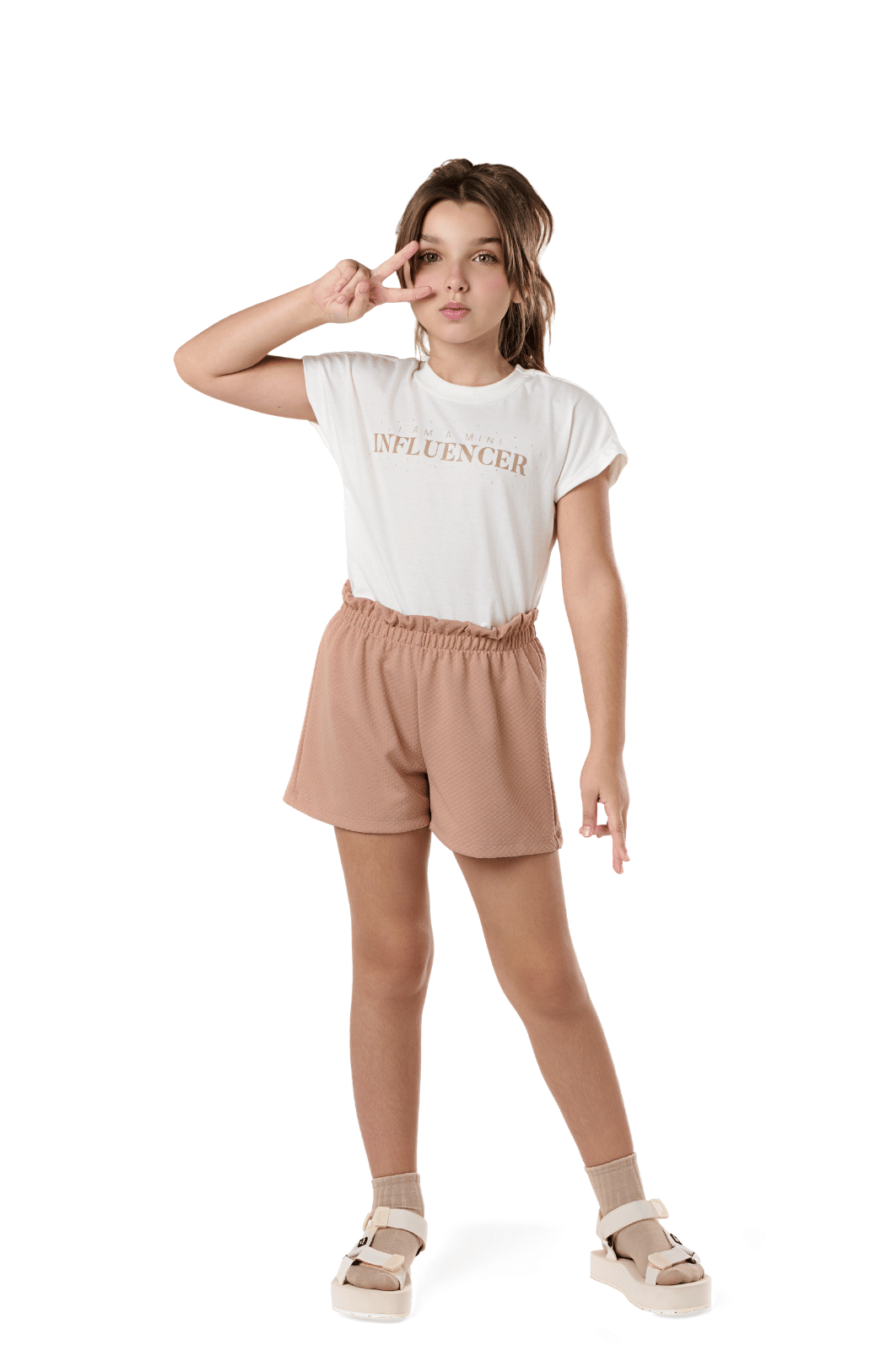 Conjunto infantil menina blusa strass shorts malha Conjunto infantil menina blusa strass shorts malha