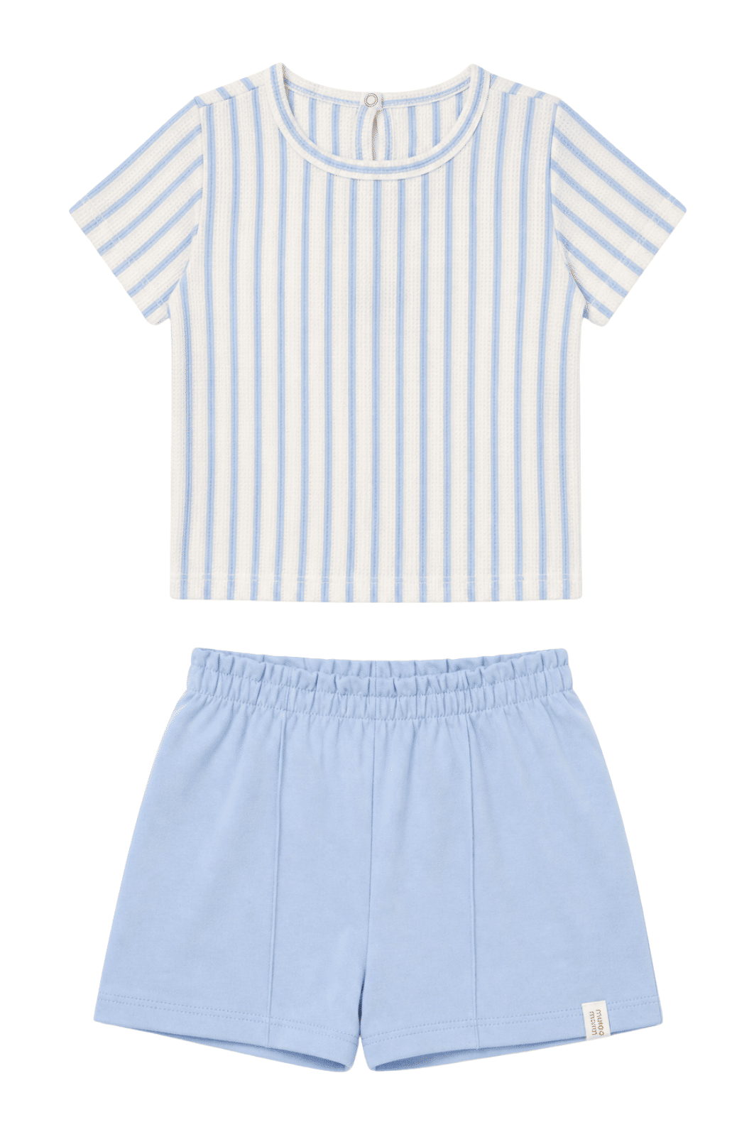 Conjunto menina verão Blusa e Shorts Listrado Moderno e Confortável Conjunto menina verão Blusa e Shorts Listrado Moderno e Confortável