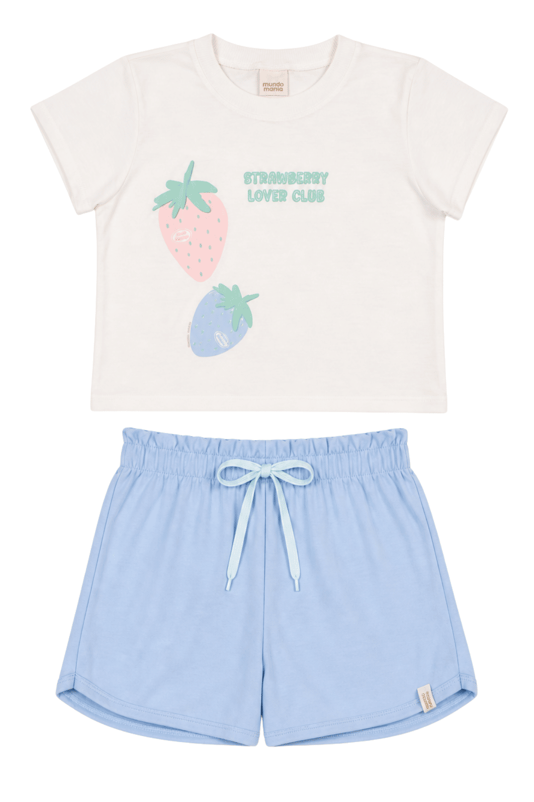 Conjunto Menina Infantil básico Blusa e Shorts verão. Conjunto Menina Infantil básico Blusa e Shorts verão.