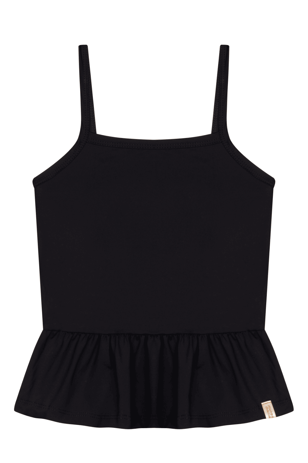 Blusa Juvenil Menina Meia Malha Algodão Alça e Babado Blusa Juvenil Menina Meia Malha Algodão Alça e Babado