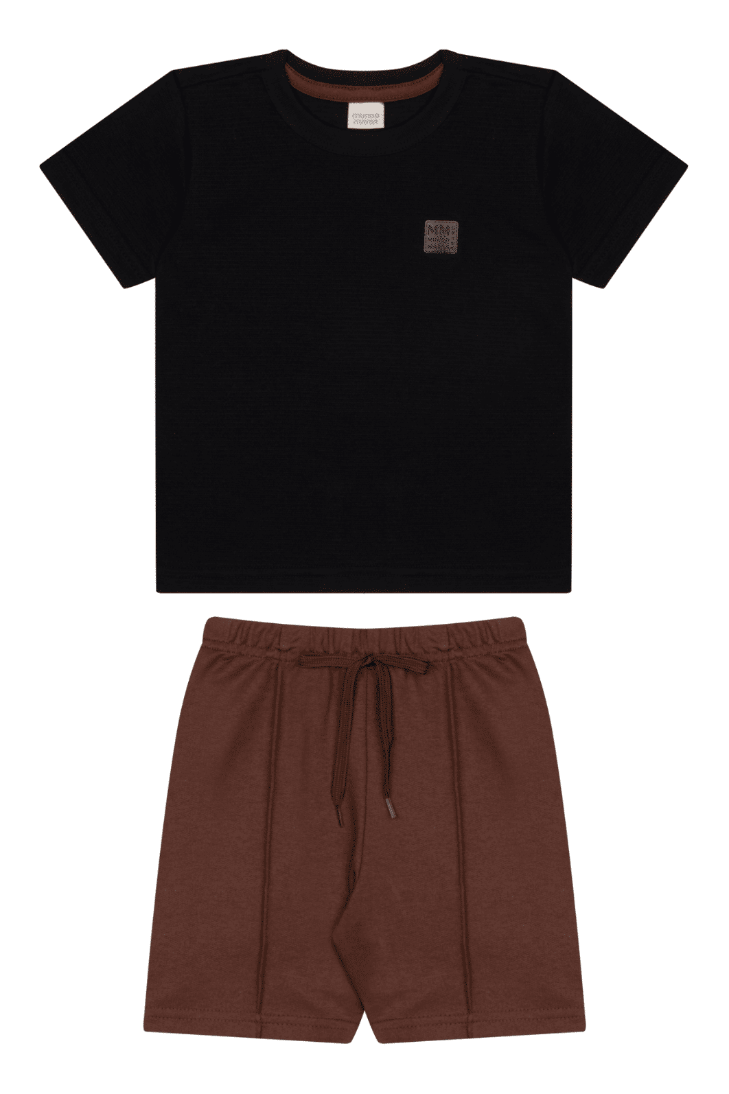 Conjunto infantil menino camiseta malha com termo e bermuda moletinho Conjunto infantil menino camiseta malha com termo e bermuda moletinho