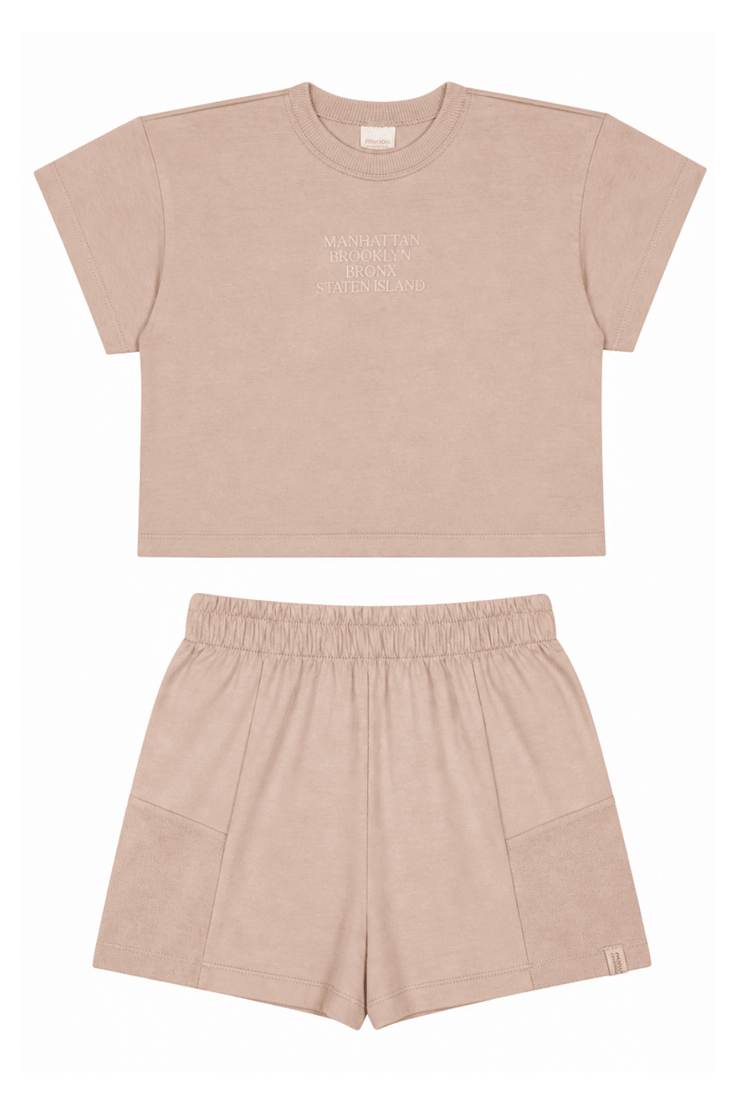 Conjunto juvenil menina blusa malha e shorts moletinho Conjunto juvenil menina blusa malha e shorts moletinho