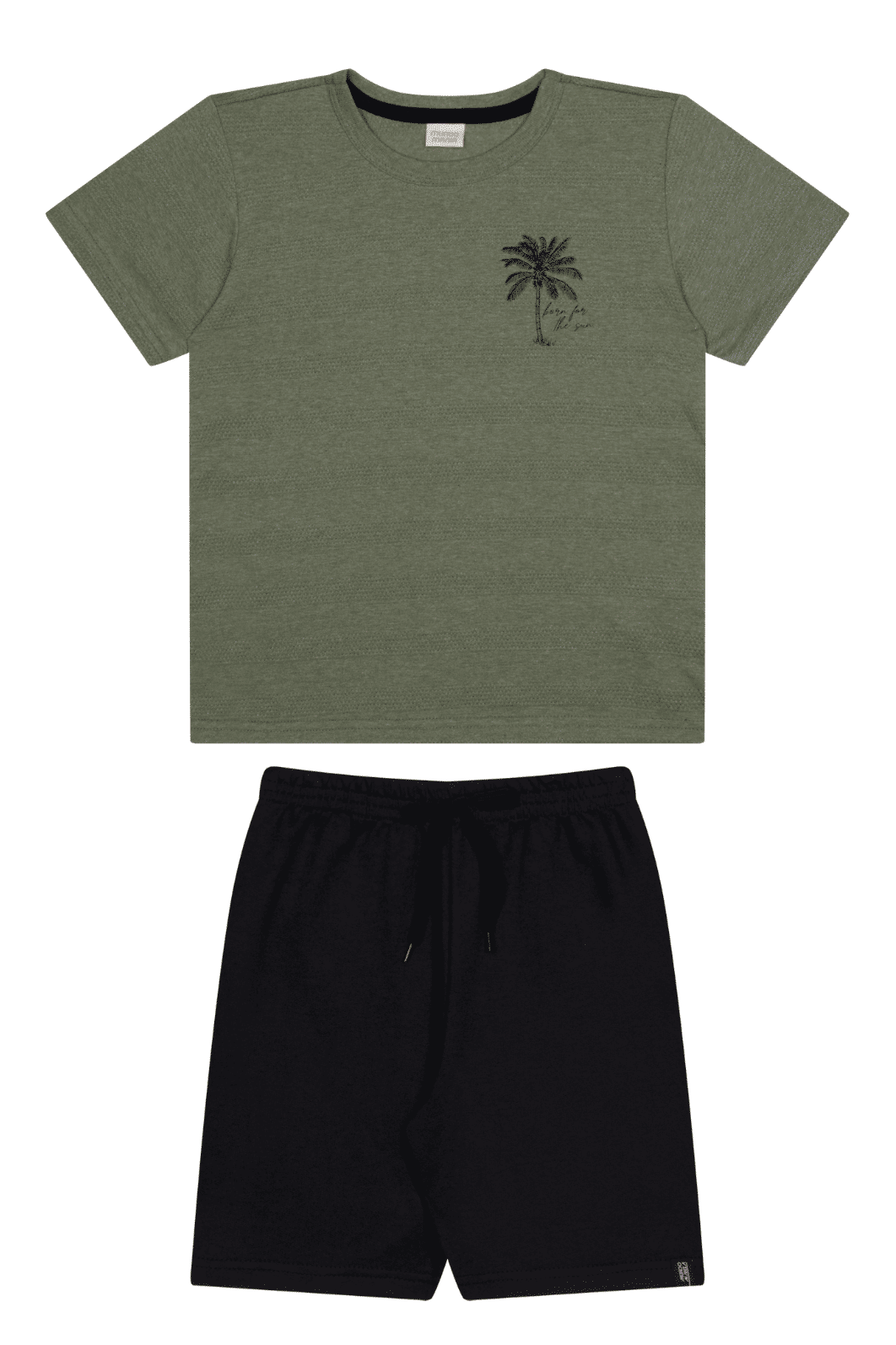 Conjunto infantil verão menino camiseta malha e bermuda moletinho Conjunto infantil verão menino camiseta malha e bermuda moletinho