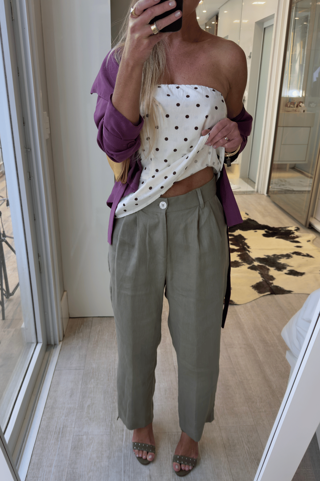 Calça baggy em linho Natasha Calça baggy em linho Natasha