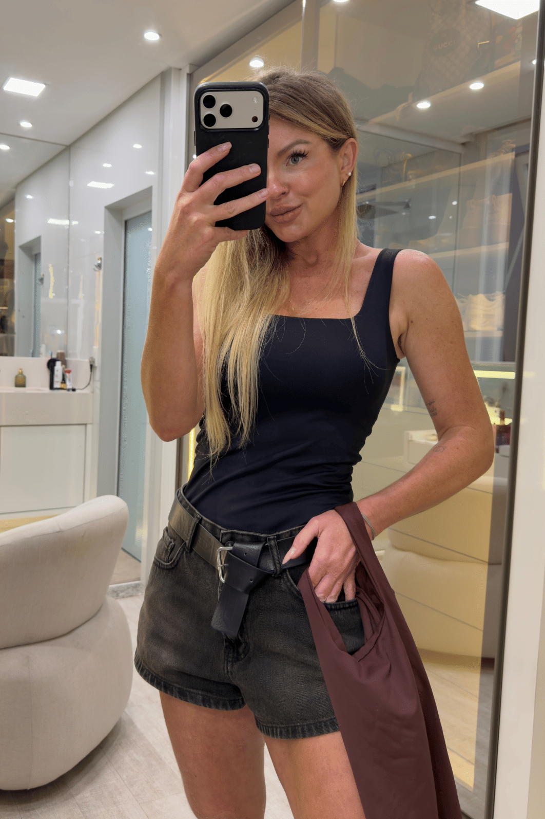 Short jeans curto PRETO Elowen Short jeans curto PRETO Elowen